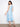 Elegant midi-length dress in a blue pattern, perfect for any occasion with its comfortable fit. Made of 100% cotton by Charlie B.