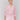 Geometric pattern blouse in begonia pink and white with a half-button front by Charlie B.