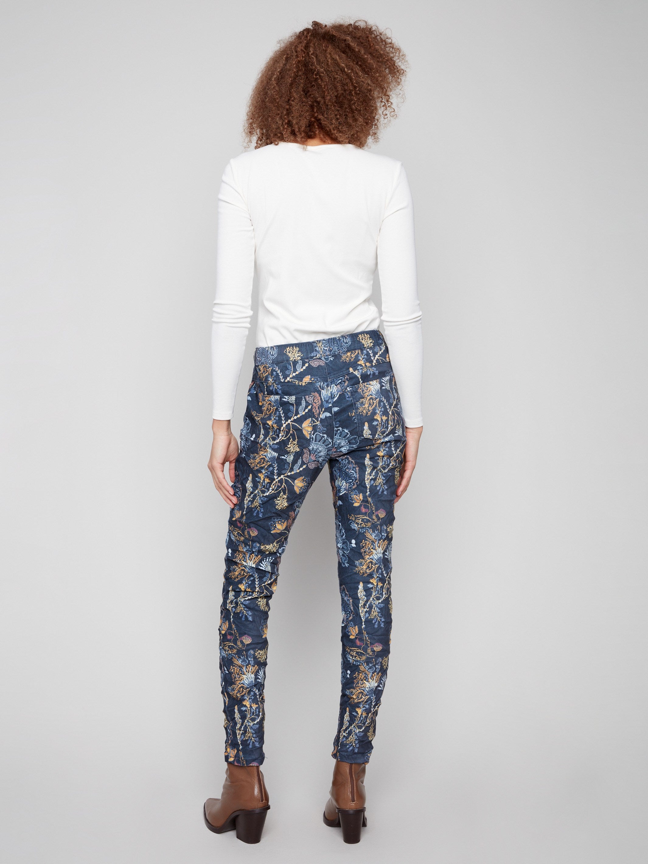 Bohemian jogger pants featuring a relaxed fit and stretch fabric, offering all-day comfort and style by Charlie B.