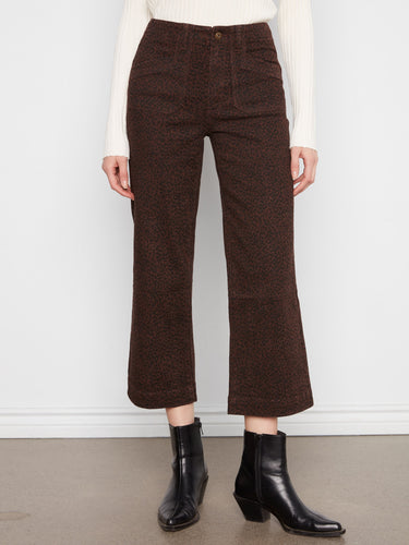 Cropped length pants with a bold pattern, offering both comfort and style for your wardrobe. By Charlie B.
