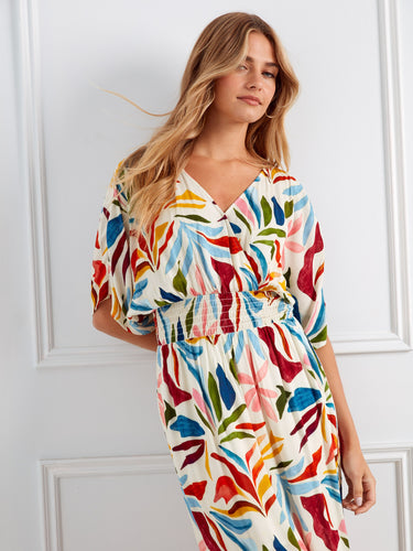 Maxi length design in bright hues creates an effortlessly elegant look suitable for day or evening wear. By Charlie B.