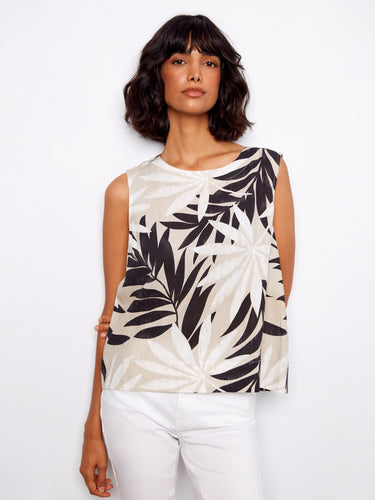 Elevate your wardrobe with this stylish top featuring back button detail, adding a unique touch to any ensemble by Charlie B.