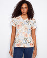 Floral tee with a V-neckline, perfect for casual outings. The design is both stylish and comfortable by Charlie B.