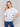 Linen top with crew neckline and floral border print by Charlie B.