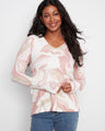 Sweater with a flattering V-neck and a soft pattern, perfect for casual outings. Crafted to enhance your style by Charlie B.