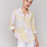 Yellow shirt with a classic shirt collar by Charlie B.
