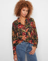 Floral shirt with a classic shirt collar, featuring vibrant autumnal colors and intricate patterns. Perfect for any occasion by Charlie B.