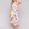 Floral pattern cotton dress with a rounded hem, perfect for summer by Charlie B.