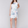 Knee-length dress in a lush floral pattern by Charlie B.