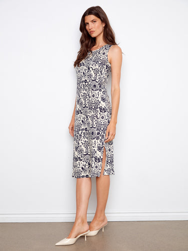 Graceful dress adorned with a lovely pattern, ideal for enhancing your wardrobe with sophistication. Made by Charlie B.