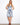 Blue and white dress with a smocked back waist, featuring a floral print and tiered skirt by Charlie B.
