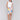 White skort with short length and vibrant abstract pattern by Charlie B.