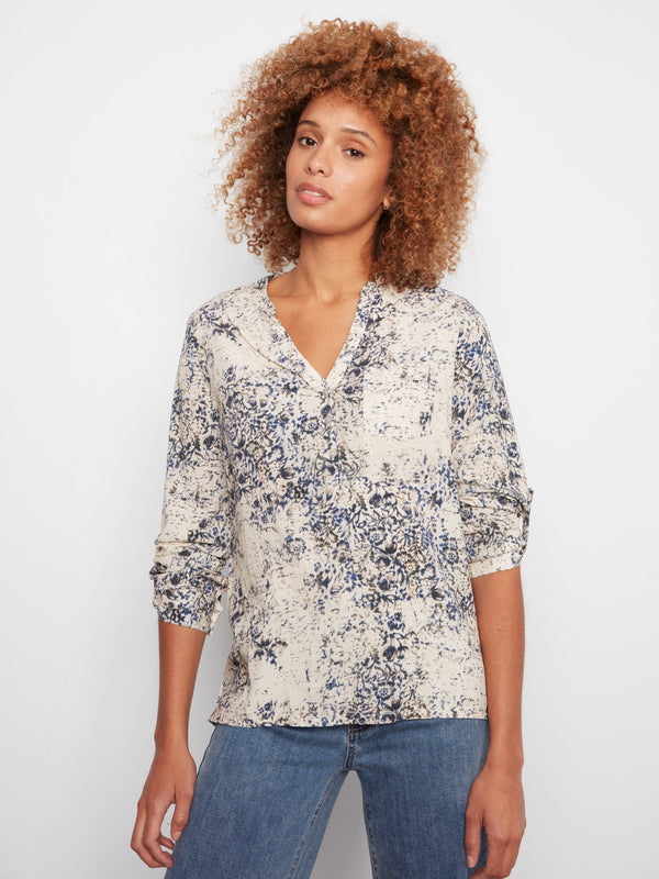 Printed Viscose Blouse - Seraphine