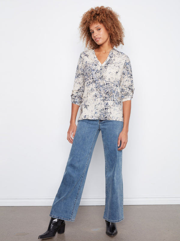 Printed Viscose Blouse - Seraphine