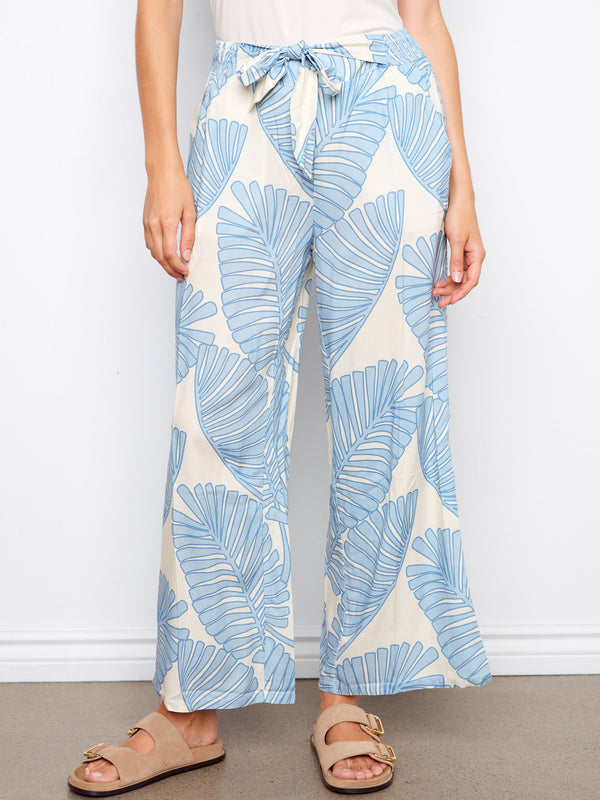 Printed Wide Leg Pants - Lush