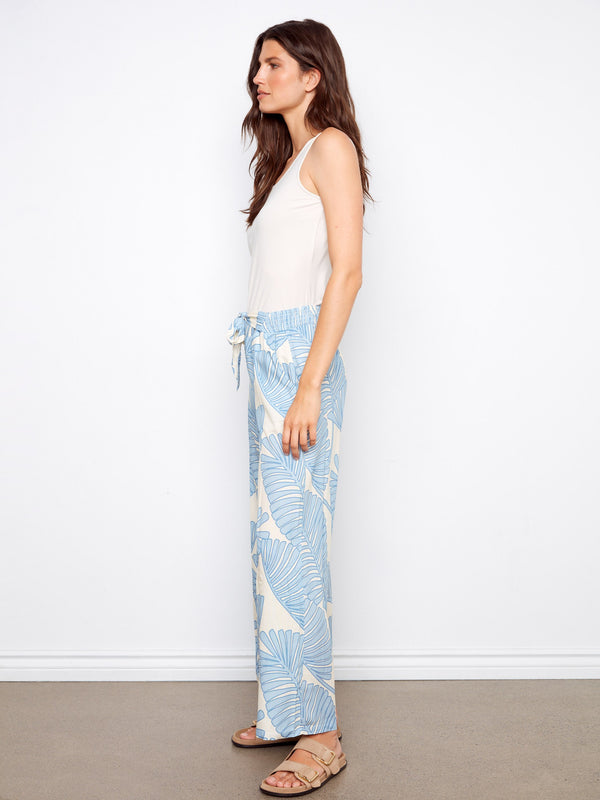 Printed Wide Leg Pants - Lush