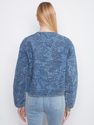 Stylish and versatile denim jacket with welt pockets and a flattering short length design by Charlie B.