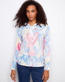 Vibrant hoodie with a unique reverse print design, adding an artistic flair to your wardrobe. Crafted for comfort by Charlie B.