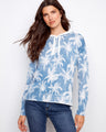 Blue hoodie featuring a unique reverse print design, perfect for casual outings. Made with the softest 100% cotton. by Charlie B.