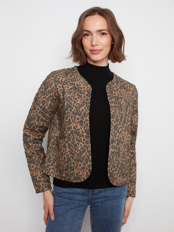 Reversible Animal Print Quilted Jacket - Imprint