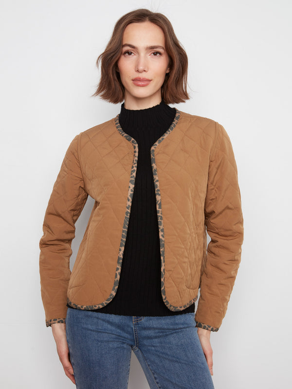 Reversible Animal Print Quilted Jacket - Imprint