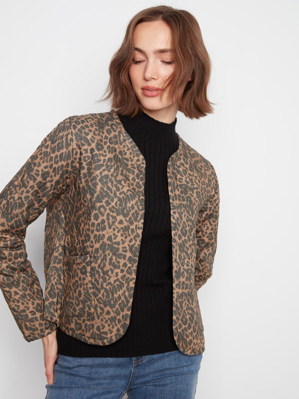 Reversible Animal Print Quilted Jacket - Imprint