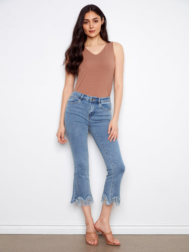 Effortlessly chic brown tank with a relaxed fit, providing both comfort and style for everyday wear by Charlie B.
