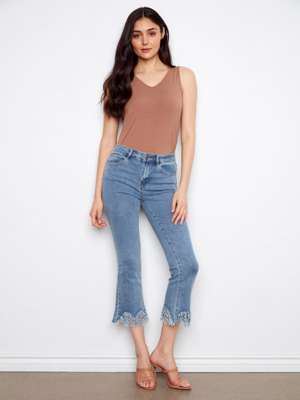 Effortlessly chic brown tank with a relaxed fit, providing both comfort and style for everyday wear by Charlie B.