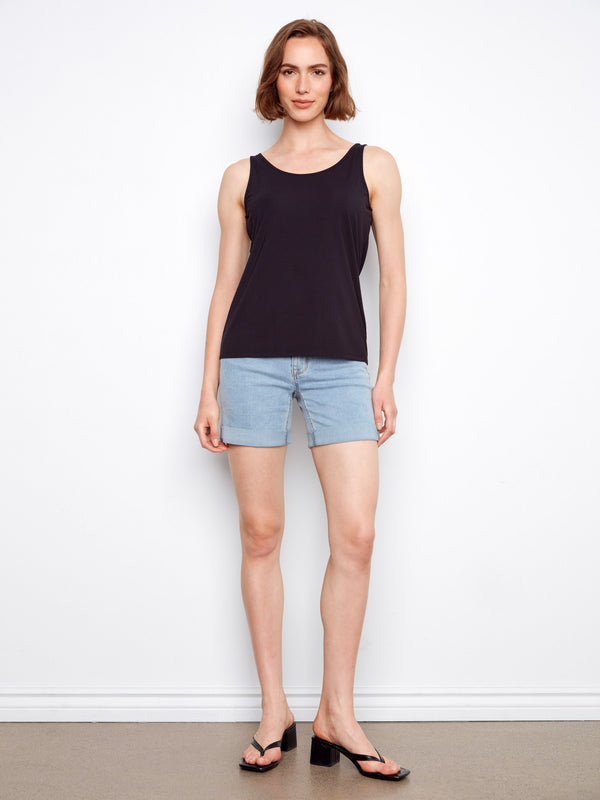 Designed with both scoop and V-neck options, enjoy multiple styling choices in one chic piece. By Charlie B.