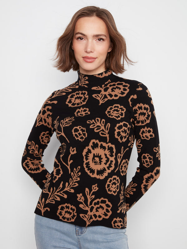 Reversible Mock Neck Sweater - Ember