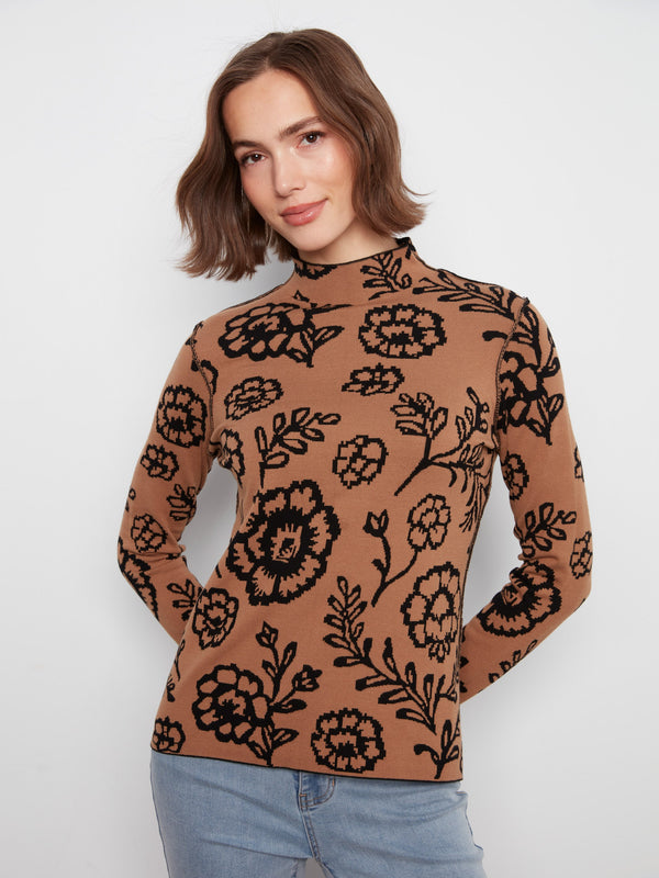 Reversible Mock Neck Sweater - Ember