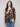 Brown and black spotted plush sweater featuring a crew neckline, perfect for cozy days by Charlie B.