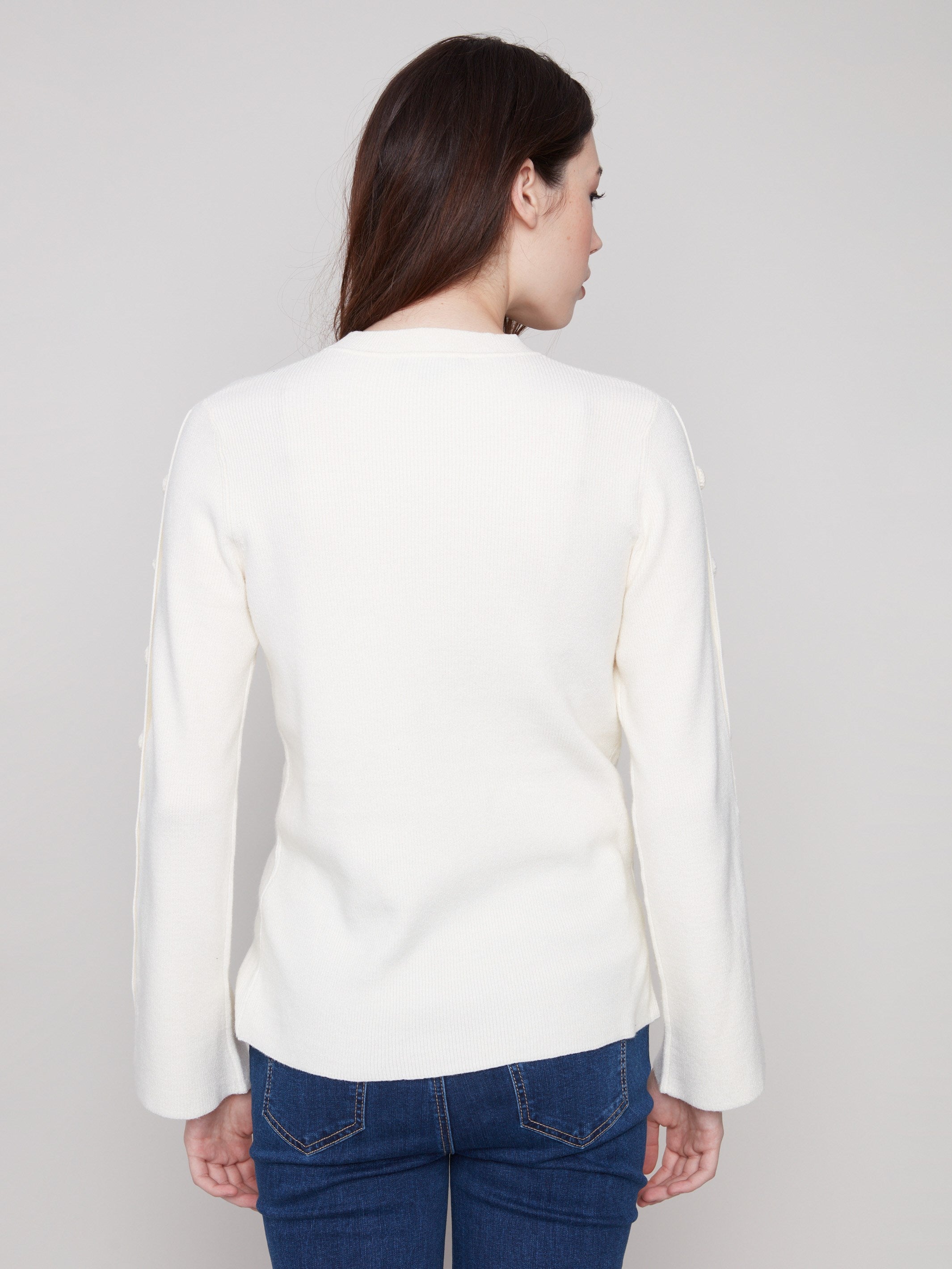 Ribbed knit design in an ecru shade, offering both comfort and style for any occasion by Charlie B.