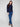 Elegant navy sweater with detailed buttons along the sleeves, adding a touch of sophistication to your outfit by Charlie B.