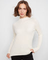 Elegant mock neck sweater with a ribbed knit texture, perfect for a chic look. Crafted to enhance your style by Charlie B.