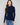 Navy ribbed knit sweater featuring a stylish mock neck design by Charlie B.