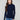 Navy ribbed knit sweater featuring a stylish mock neck design by Charlie B.