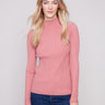 Primrose sweater featuring a chic mock neck design, adding elegance to any outfit by Charlie B.