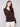 Mocha sweater featuring a slim fit design with heart rivets adding charm to the sleeves by Charlie B.