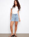 Stylish shorts feature a regular rise, perfect for a casual day out. Crafted from soft denim, they offer comfort and style by Charlie B.