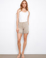 Beige shorts with a regular rise, designed for comfort and style. The perfect addition to your summer wardrobe by Charlie B.