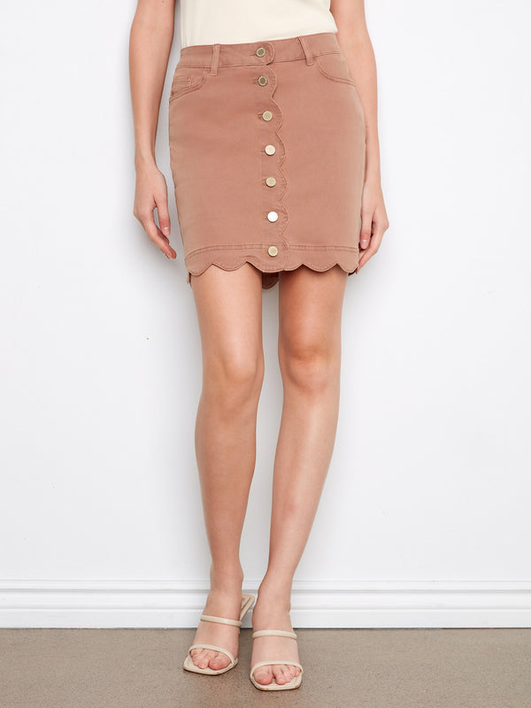Crafted from stretch twill fabric, this skirt offers both comfort and style. Perfect for versatile wear by Charlie B.