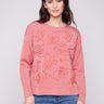 Primrose Scuba Knit Top with a stylish crew neckline, showcasing elegant design and comfort, perfect for any occasion by Charlie B.