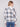 This ecru plaid knit jacket features front patch pockets and a chic design ideal for any occasion by Charlie B.