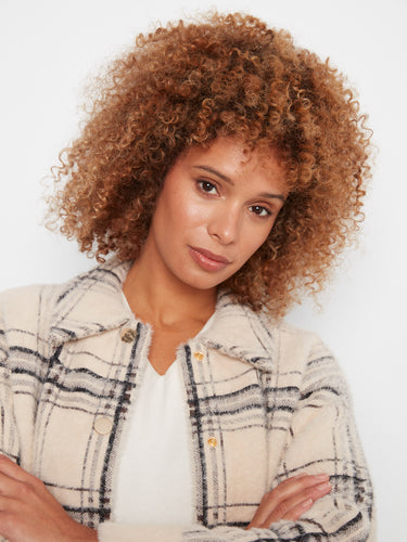 Cozy plaid jacket in a relaxed fit, ensuring comfort without compromising on style by Charlie B.