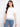 Chic white T-shirt with delicate embroidery at the hem, made from soft and durable 100% cotton by Charlie B.