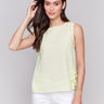 Keylime top with a crew neckline, perfect for summer days by Charlie B.