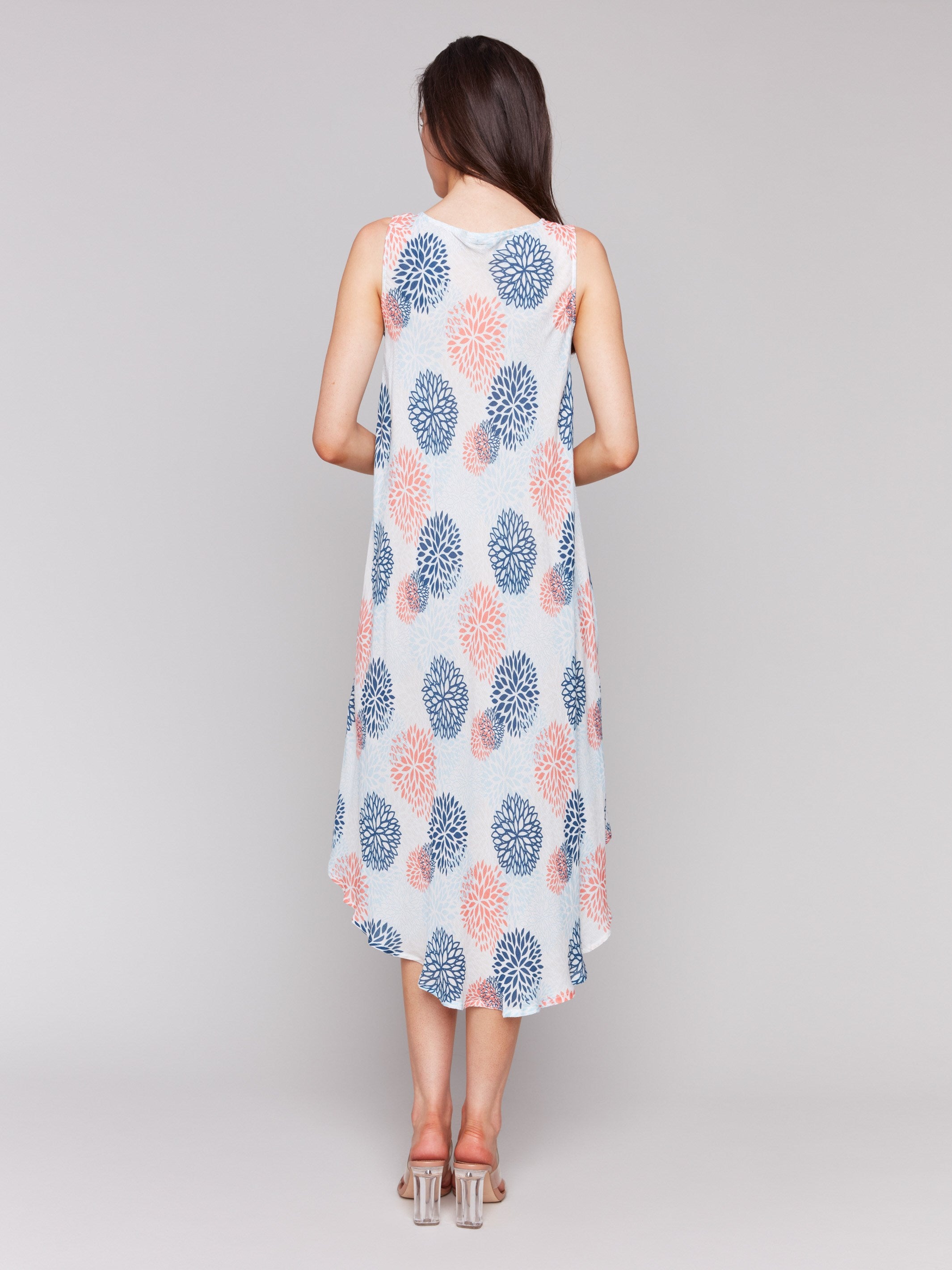 Stylish rayon dress with intricate floral pattern and comfortable fit by Charlie B.