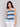Blue crochet top with gradient stripes by Charlie B.