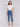 Medium blue jeans showcasing unique side detailing by Charlie B.